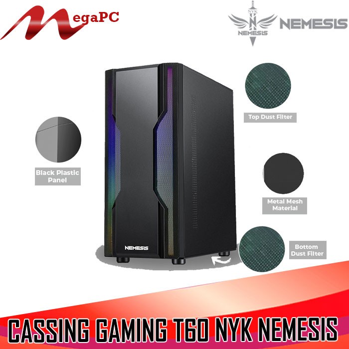 PC CASE GAMING / Cassing T60 Abbadon NYK Nemesis Baru