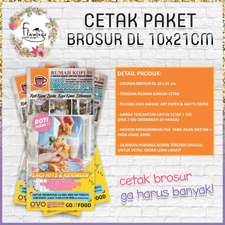 CETAK BROSUR DL BROSUR 1/3 A4