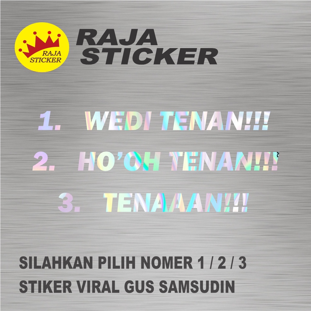 stiker cutting hooh tenan viral gus samsudin