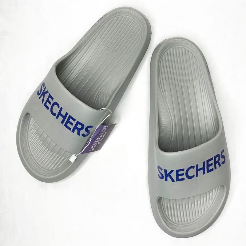 Sandal Pria Skechers Sendal Cowok Selop Terbaru Ringan Anti Slip