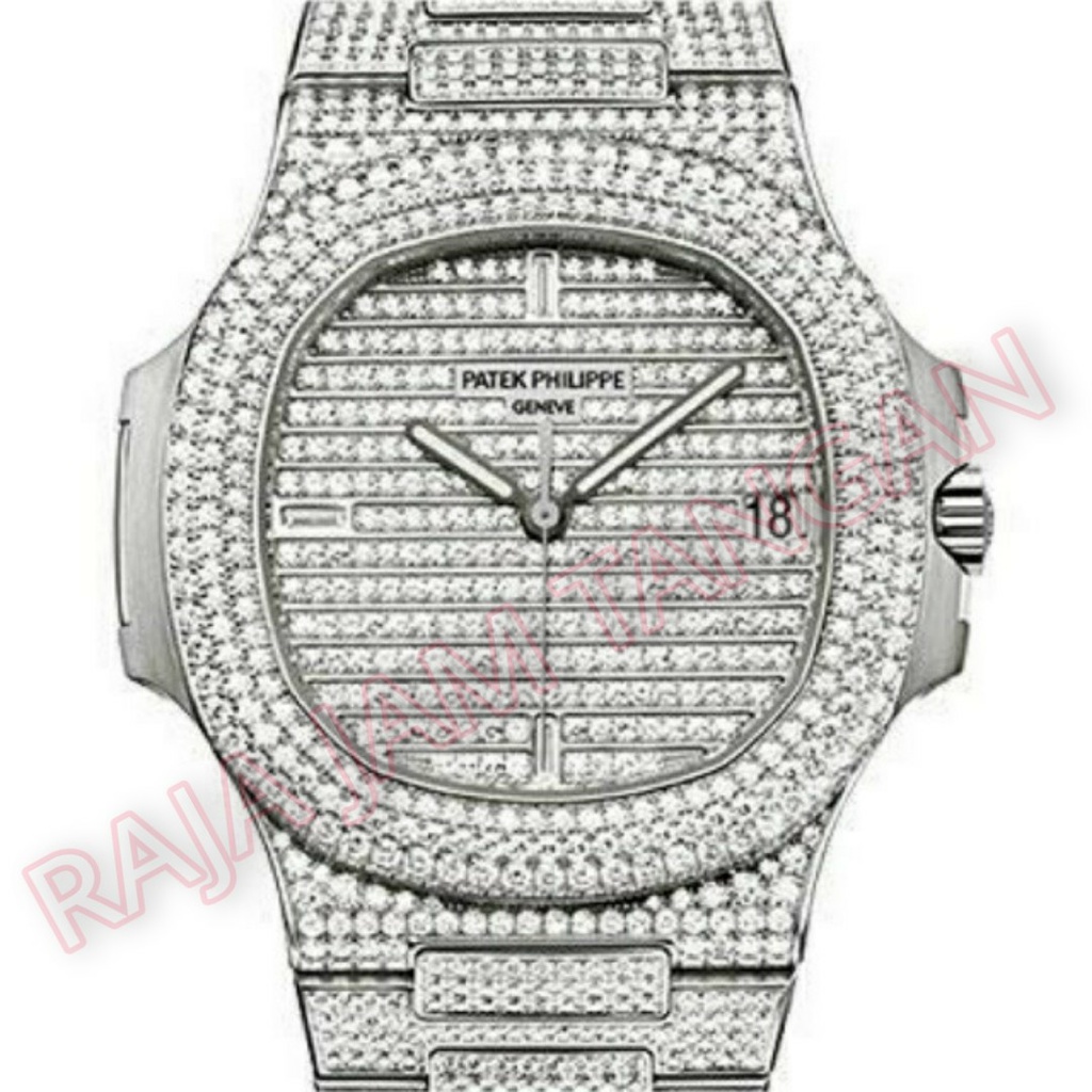 JAM TANGAN ANALOG DIAMOND MEWAH STAINLESS TANGGAL AKTIF RJT99