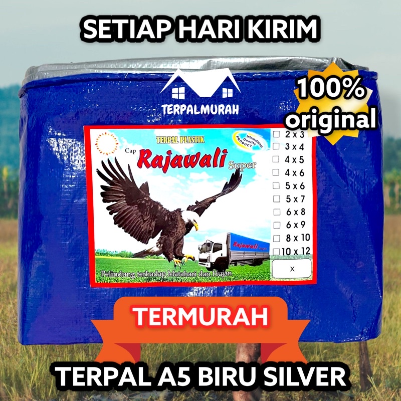 TERMURAH| Terpal A5 (Per Meter) Biru Silver Cap Rajawali Original 100%