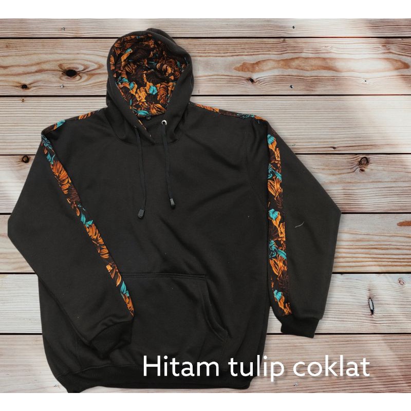 Hoodie kombinasi tulip flece