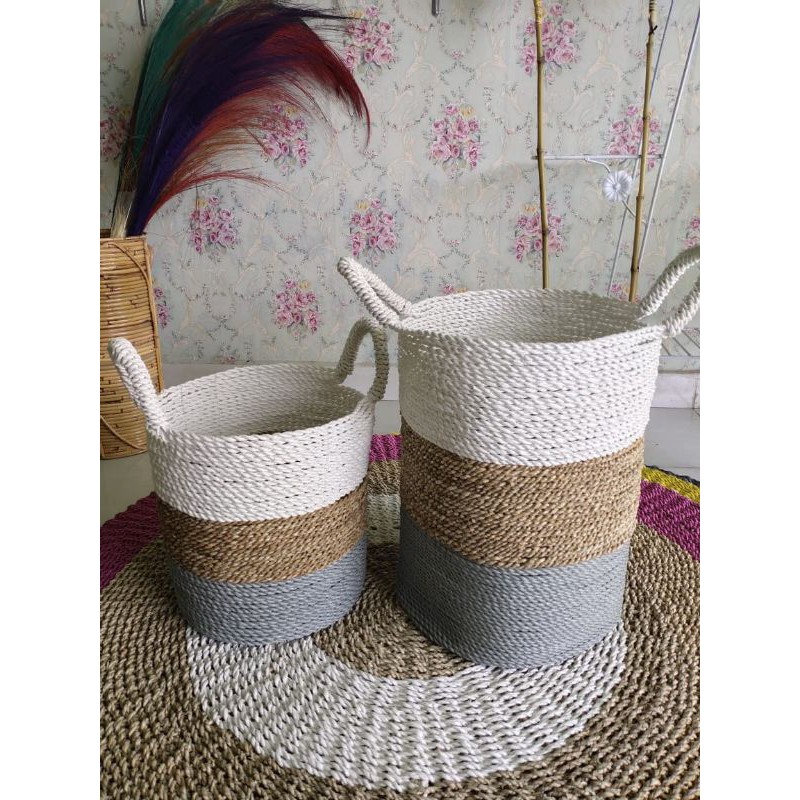 keranjang seagrass besar/keranjang laundry