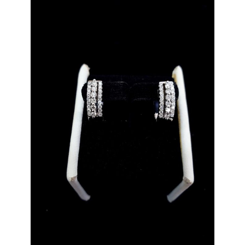 giwang jepit berlian dan emas putih