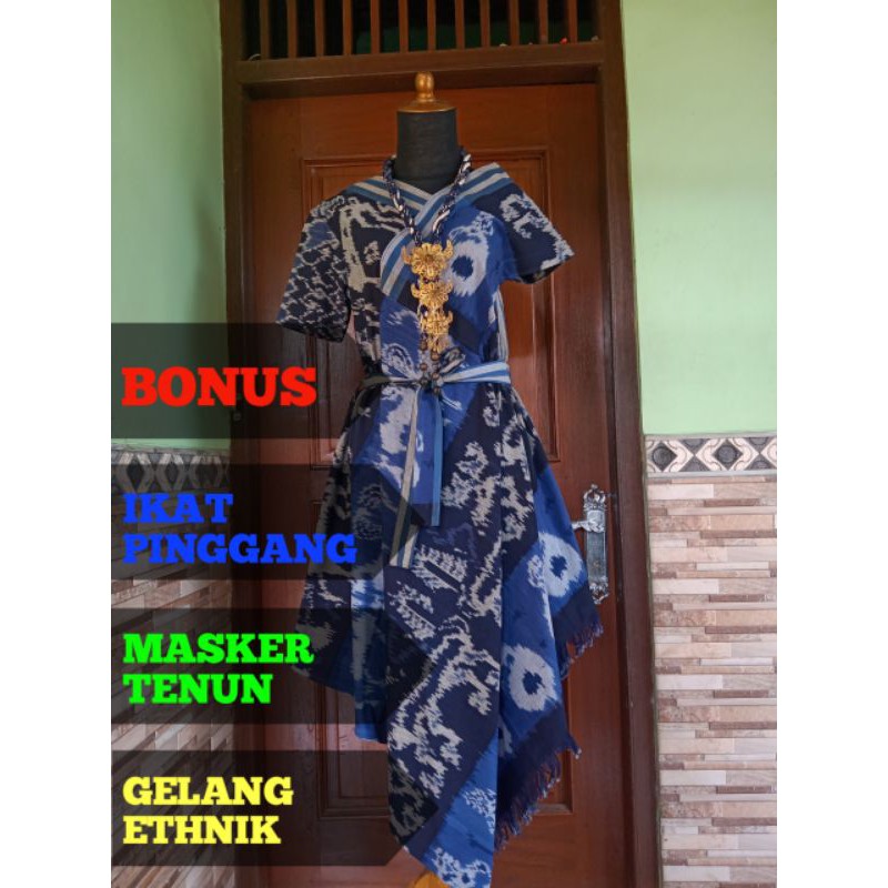 Dress Tenun Etnik Sumba Diandra Fashion Nusantara 001
