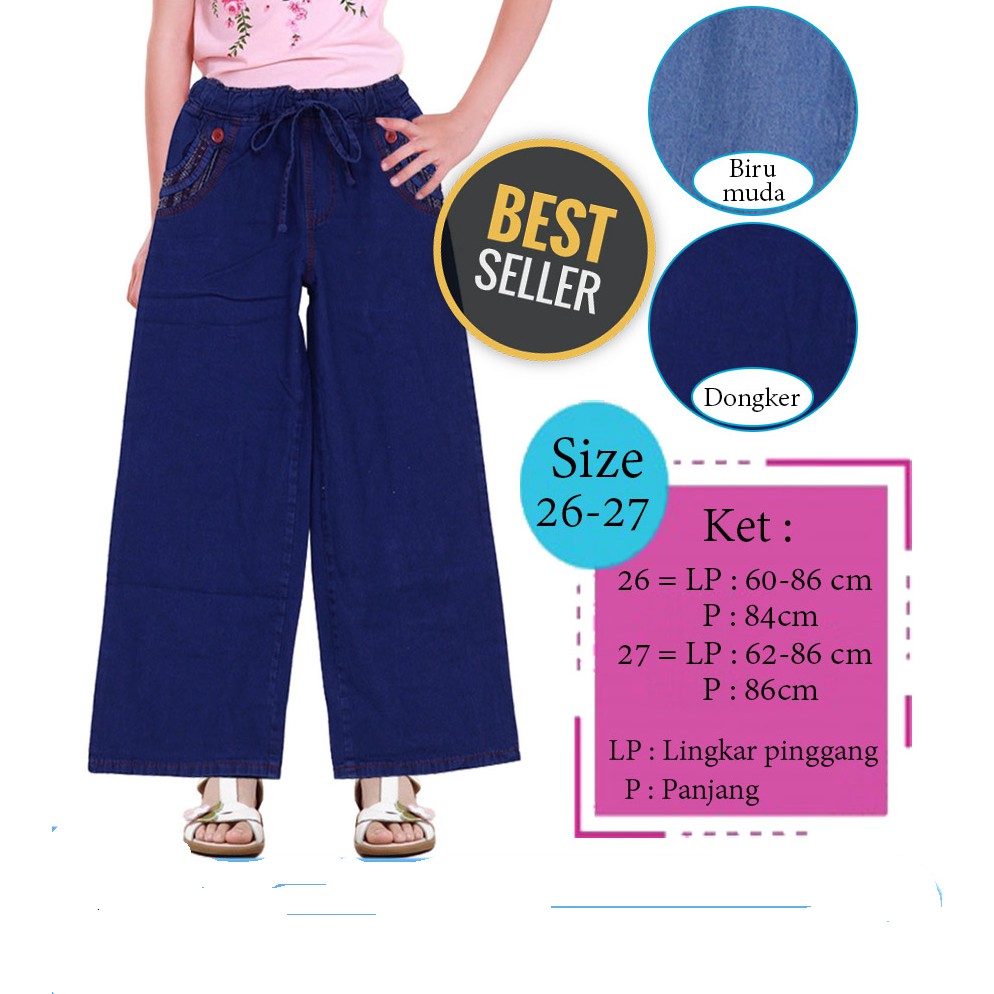 Celana Kulot Jeans Anak / Celana Panjang Anak Cewek
