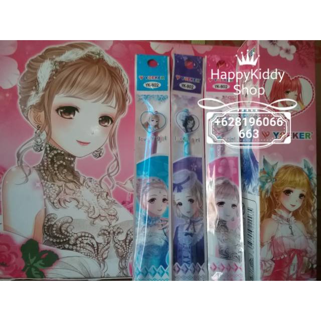 

Isi ulang Pen YOEKER LOVELY GIRL 0.38mm 20psc/box
