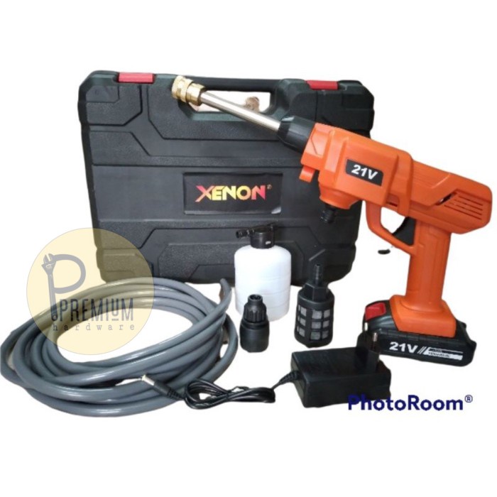 MESIN JET CLEANER CORDLESS 21V XENON BATERAI MESIN CUCI MOTOR MOBIL