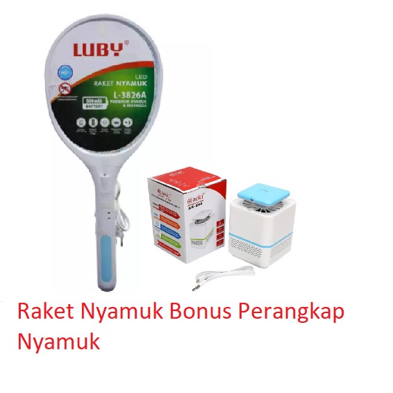 Raket Nyamuk Bonus Perangkap Nyamuk Mantul