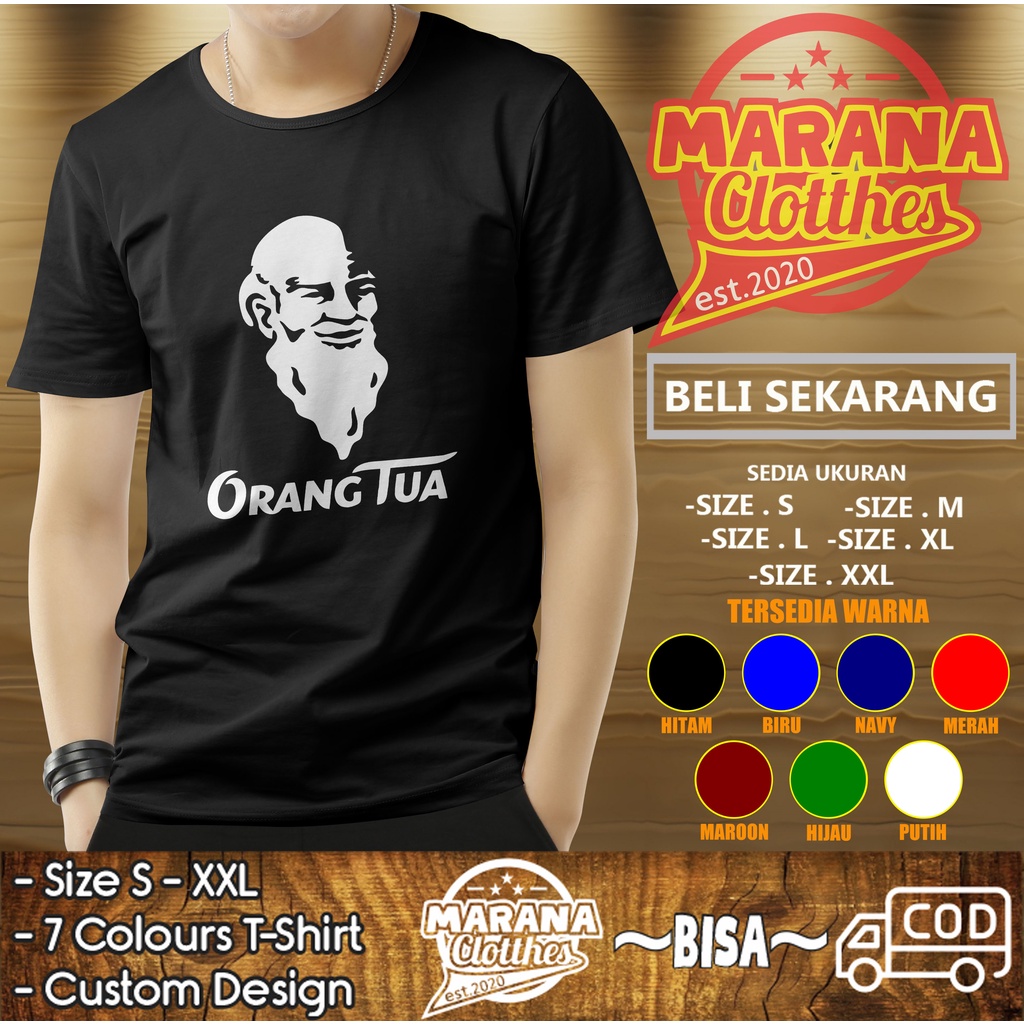 Kaos Cap Orang Tua Anggur Merah Baju Distro