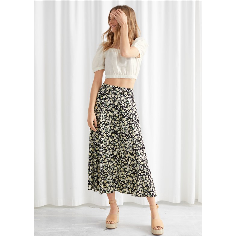 ROK MIDI WANITA / ROK IMPORT MURAH / ROK BUNGA / ROK FLOWER 30331