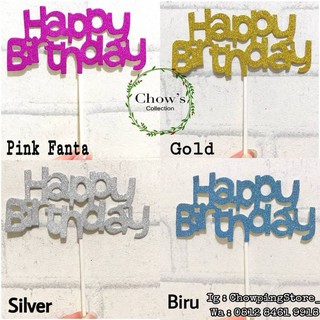 PRODUK TERLARIS Cake Topper Happy  Birthday  Tusukan Kue  