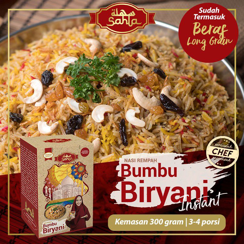 

SAHLA Nasi Rempah Bumbu Biryani Instan Pakai Rice Cooker 300 gram