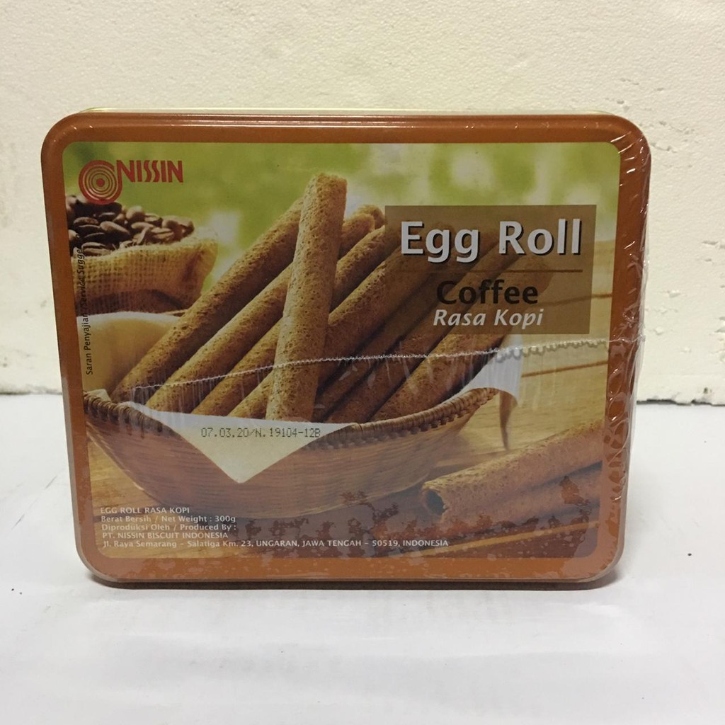 NISSIN EGGROLL COFFEE KALENG KOTAK 300 GRAM