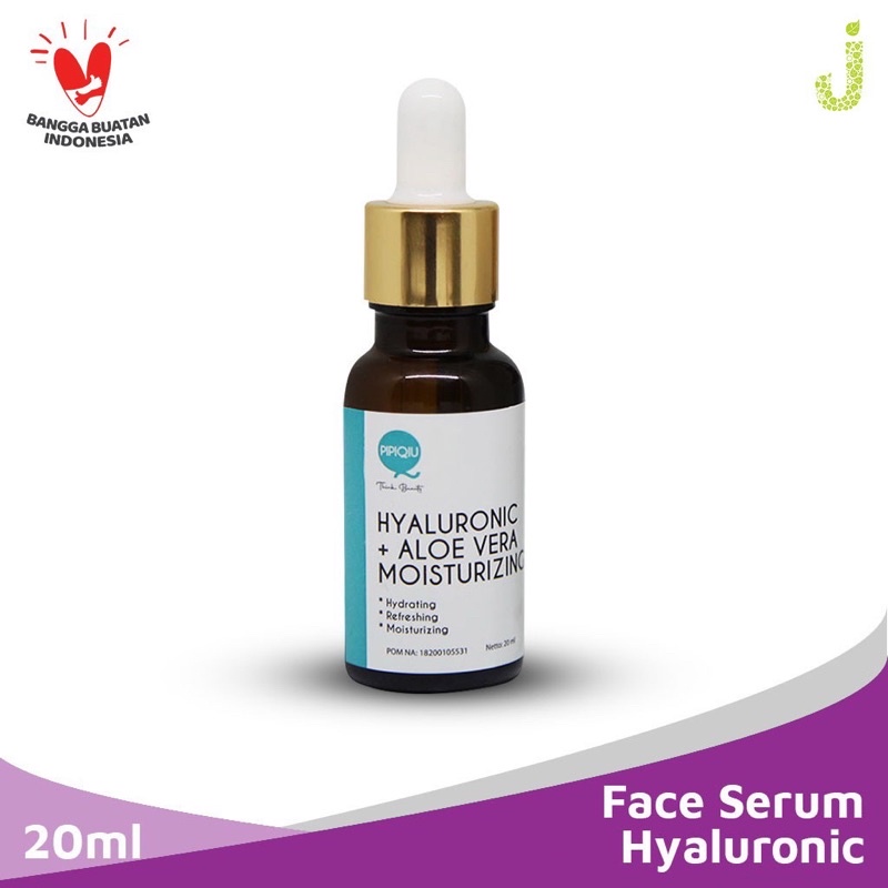 PIPIQIU SERUM HYALURONIC SERUM + ALOE VERA ECTRACT SERUM WAJAH PIPIQIU KANDUNGAN DUO MOIS BPOM