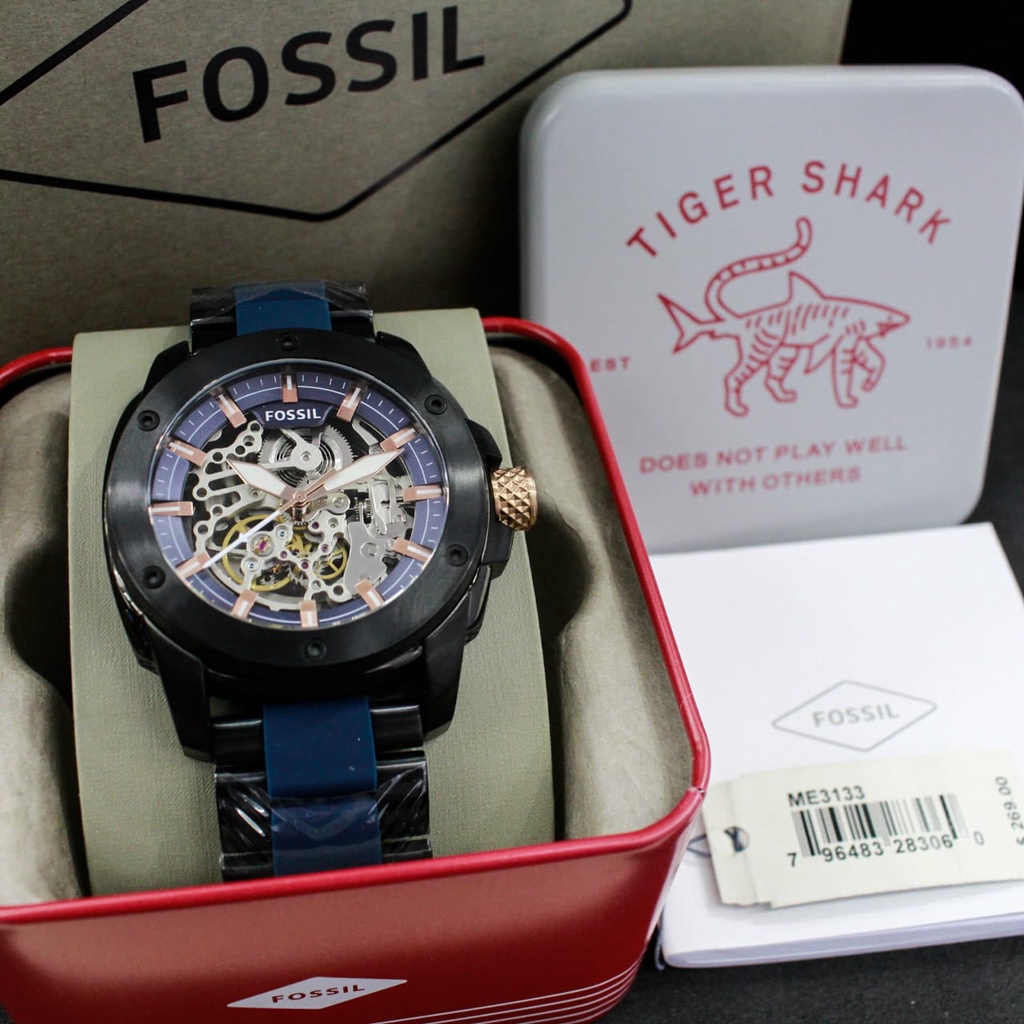 JAM TANGAN PRIA WANITA | RANTAI | KULIT | KARET | MURAH | PRIA F0*SIL [ME 3133] AUTOMATIC STRAP STAI
