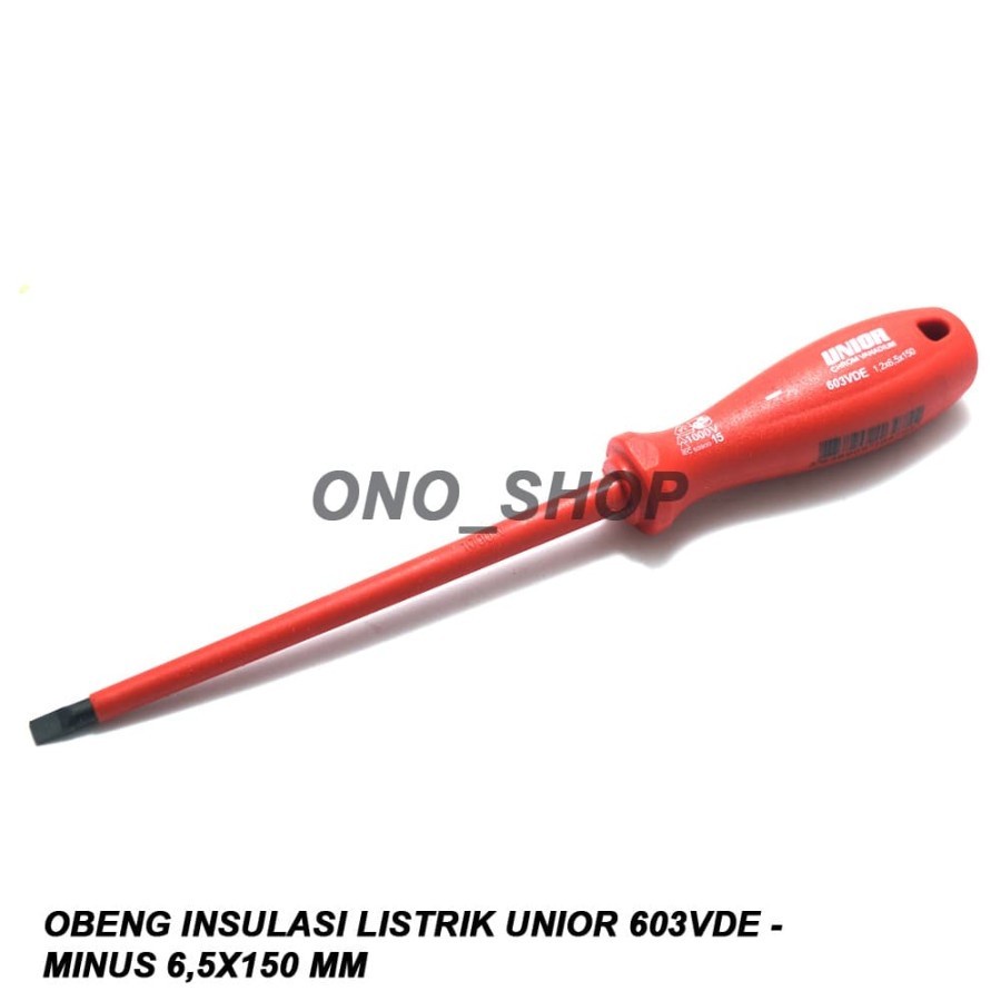 UNIOR 603VDE - Minus 6,5x150 mm - Obeng Insulasi Listrik