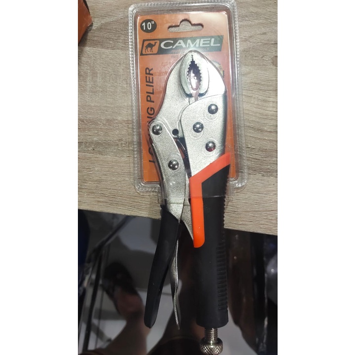TANG BUAYA BENGKOK 10" CAMEL / TANG JEPIT KREP / TANG BAJUL VICE GRIP/ TANG BUAYA JEPIT CATOK KUNCI
