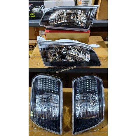 Headlamp Blacksmoke Allnew Corolla ae112