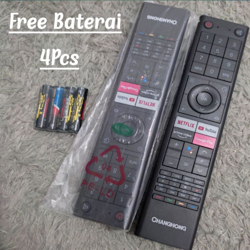 Remote TV CHANGHONG Smart TV Google Assistant Terbaru Youtube Netflix - Remote TV CHANGHONG LED Smar