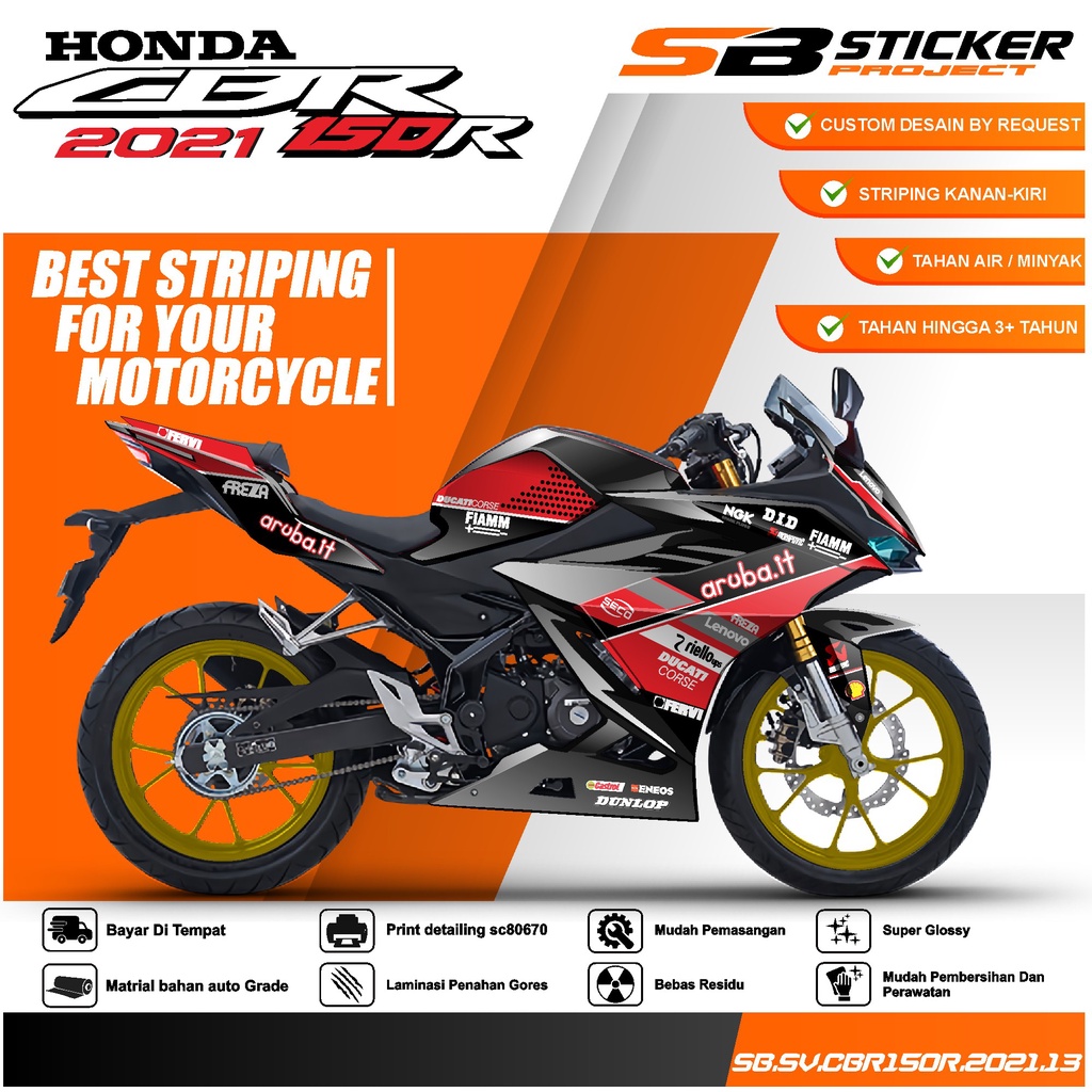 STRIPING CBR 150R 2021- STRIPING HOLOGRAM HONDA CBR 150R 2021 ARUBAIT 013
