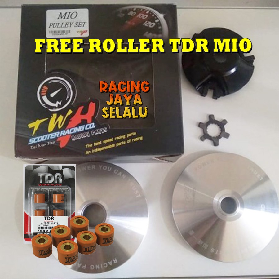 PROMO Pulley TWH Racing Yamaha Mio Sporty Smile Nouvo Fino Soul karbu puly puli rumah roller free ro