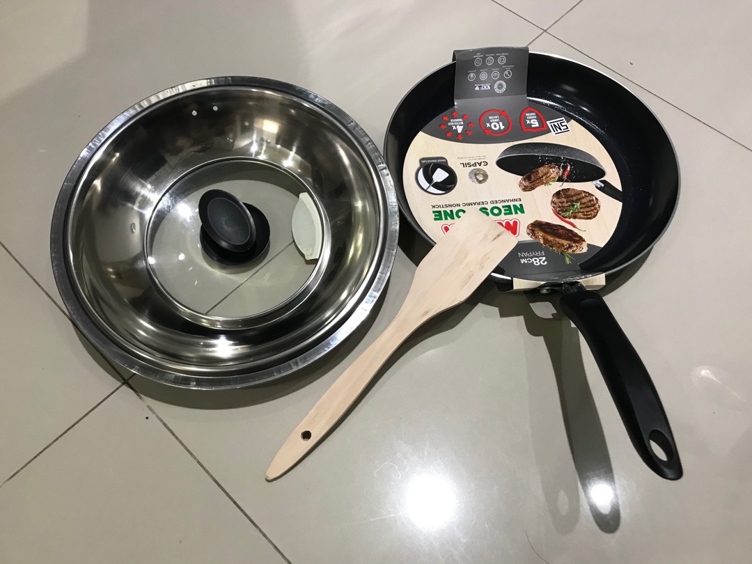 Maxim Frying Pan Keramik Tanpa Minyak 28cm | Wajan Anti Gores | Penggorengan Anti Lengket | Teplon