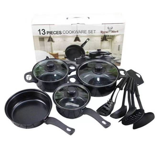 Panci Set Wajan Teflon Gionee Anti Lengket Isi 13 Pcs Plus Spatula