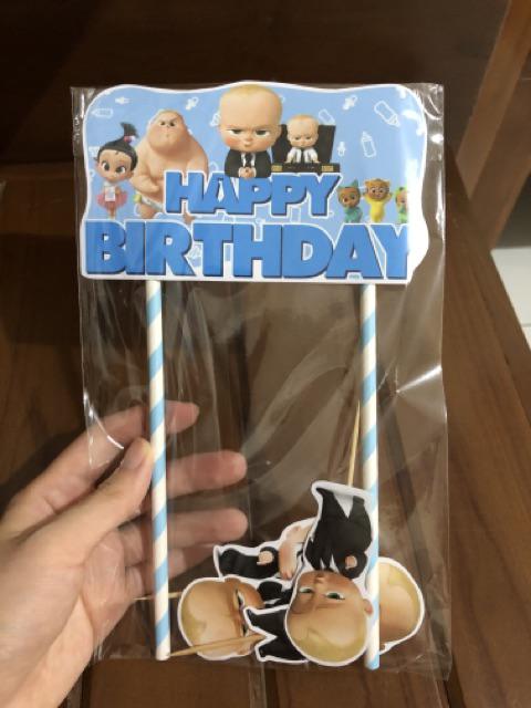 Hiasan Kue Cake Topper Birthday C1 Boss Baby Isi 7