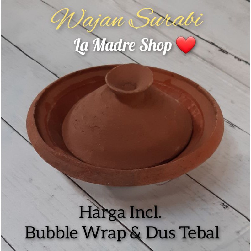 WAJAN SERABI CETAKAN SURABI Tanah Liat + Tutup ❤ min Order 2 Bh.