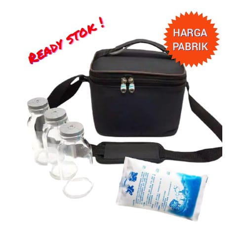 PAKET COOLER BAG + 3 BOTOL ASI +  DRY GEL  / t31 / TAS PENYIMPANAN ASI ASIP TERMURAH