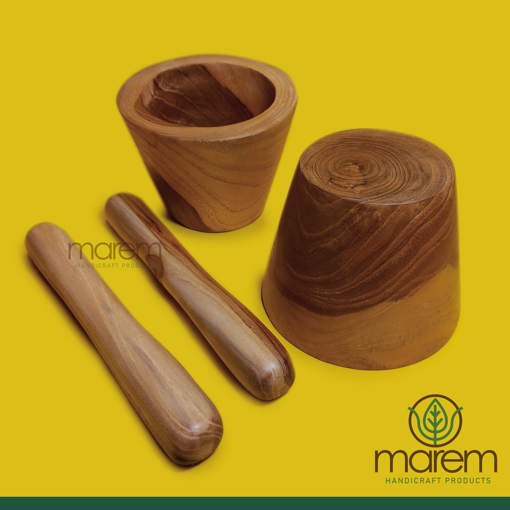 LUMPANG ALU KAYU JATI | ULEKAN KAYU JATI | TUMBUKAN BUMBU | ULEKAN BUMBU