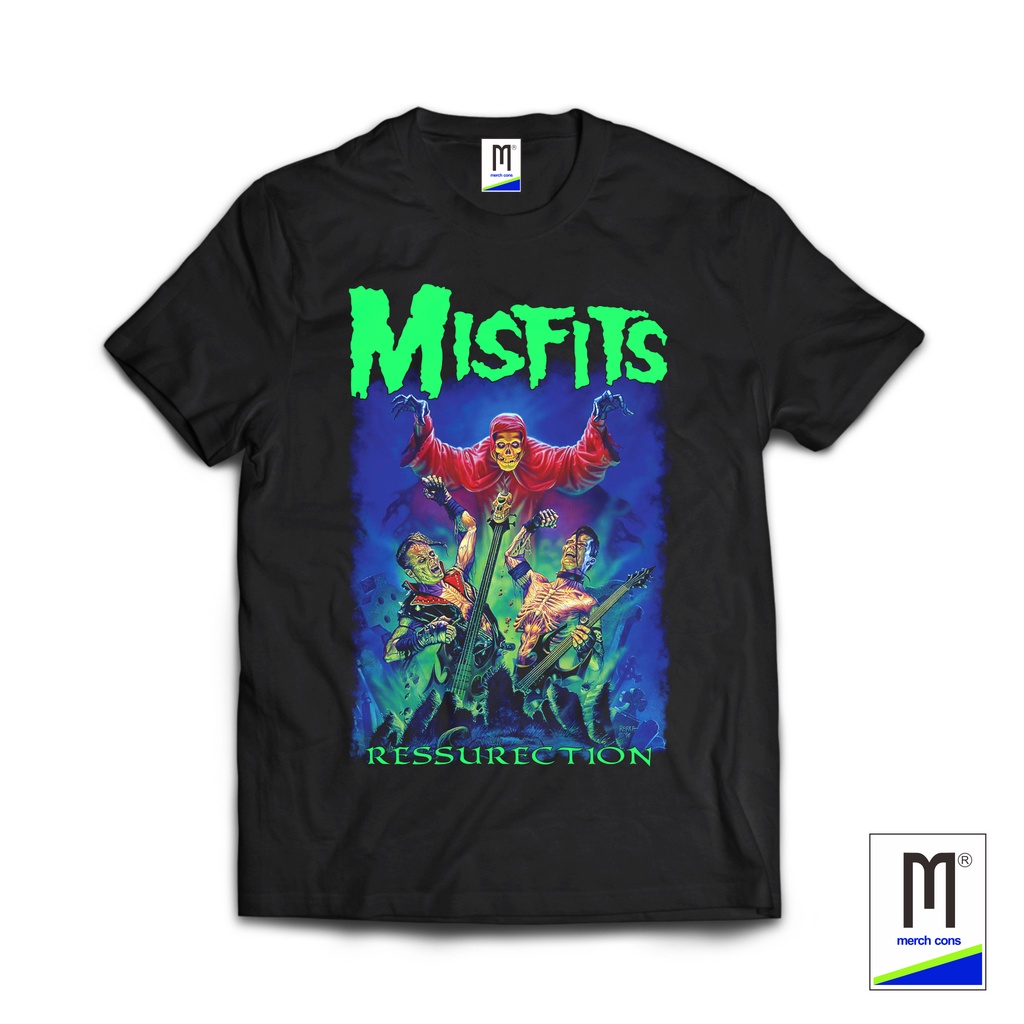 tshirt band MISFIT hitam kaos band kaos murah