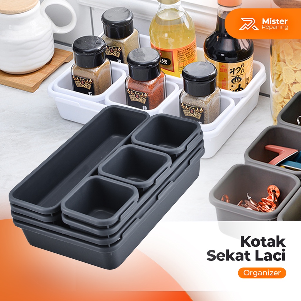 Kotak Sekat Laci 8 In 1 Divider Case Penyimpanan Organizer Multifungsi