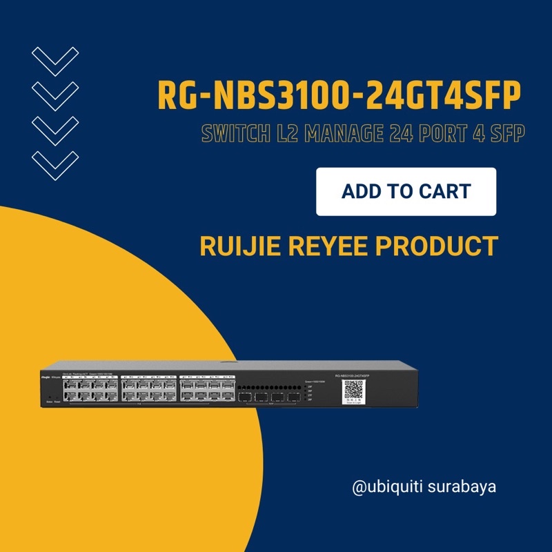 RUIJIE REYEE RG-NBS3100-24GT4SFP 24 port L2 Gigabit Cloud Managed Switch