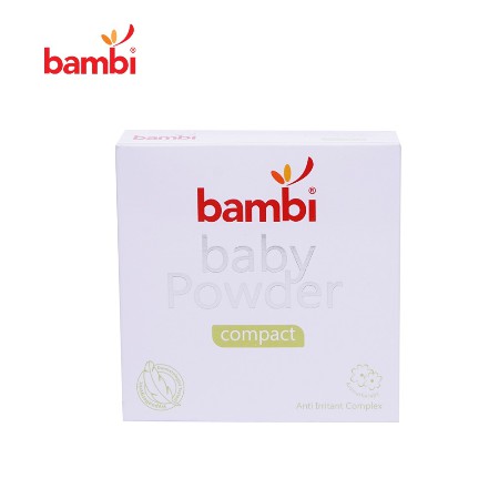 Bedak Padat Bayi BAMBI 40gr - BAMBI BABY POWDER / POWDER + REFILL  COMPACT - Bedak Bayi