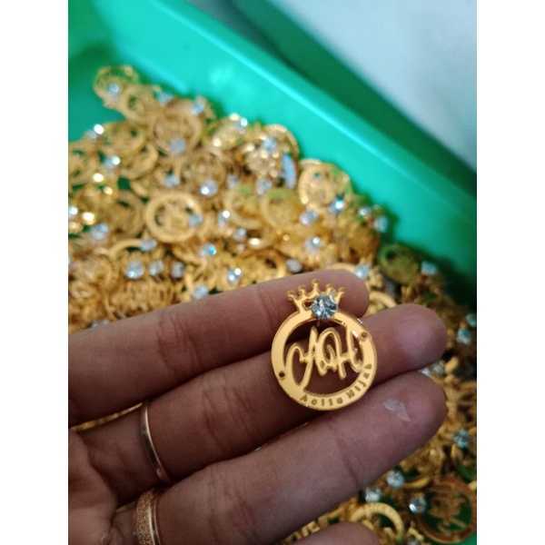 label hijab ring with diamond permata akrilik label hijab