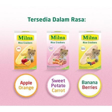 Milna Rice Crackers Biskuit Bayi Rice Cracker 20 gr