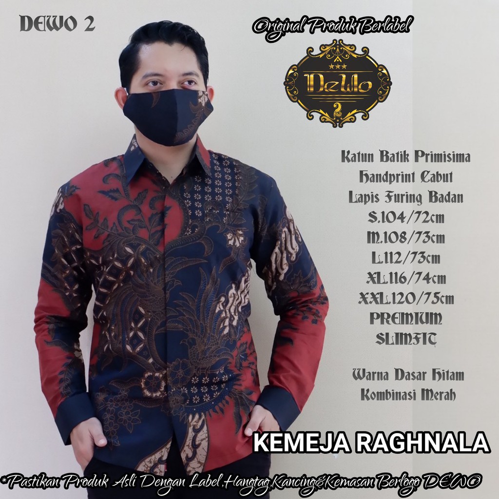 RAGHNALA MERAH DEWO BATIKSOLOAMANAH KEMEJA BAJU BATIK PRIA SOLO LENGAN PANJANG PENDEK LAPIS FURING ATASAN BATIK PREMIUM MODERN KATUN HALUS BANGAU ANTASENA NAWASENA ADIKARNA BAGAWANTA ARJUNA YUDHISTIRA TUNGGA BALACHANDRA INDRAYANA MAHAMERU MAHAPRANA DHIPA