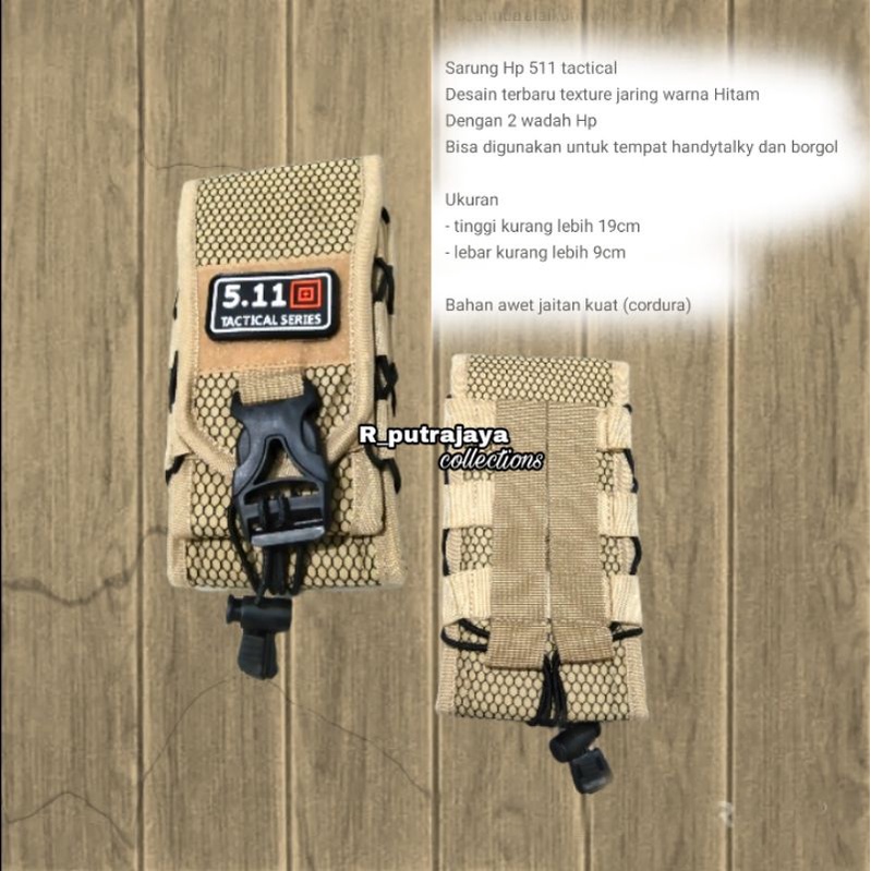 Sarung HP Tactical  | Tempat HP Pinggang | Wadah HP Pinggang Motif Jaring | Sarung HP Tactical Hijau Army | Free Patch 511| Bisa COD