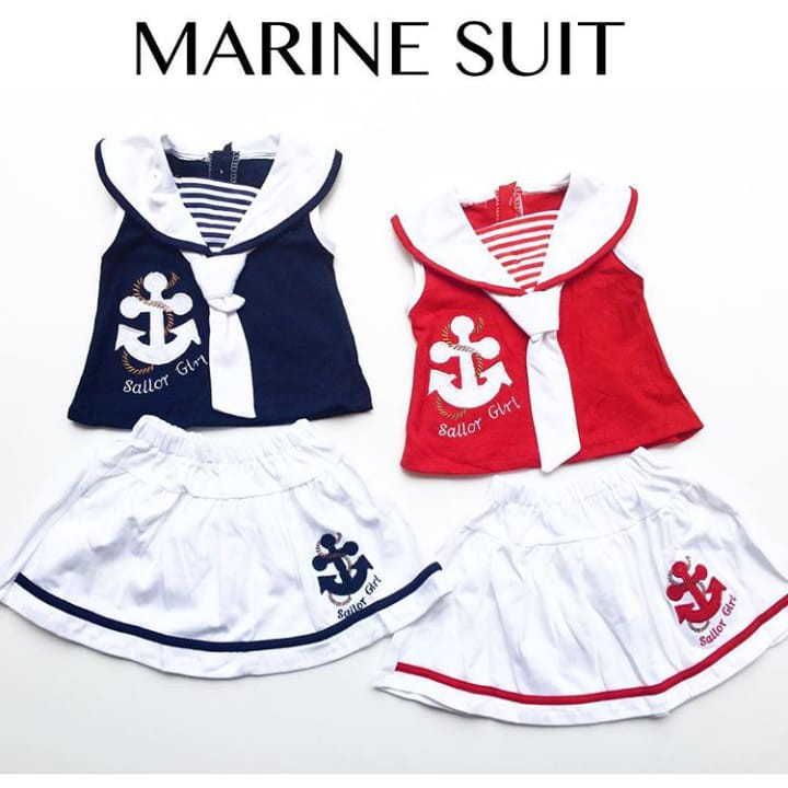  Baju  setelan kaos  rok jangkar pergi jalan casual fashion 