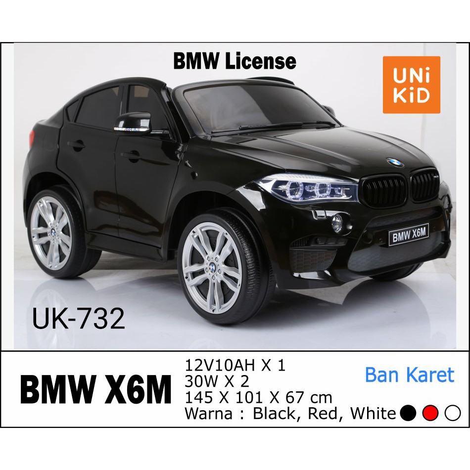 FREE ONGKIR Mainan Mobil Aki Anak BMW X6M License Unikid UK-732