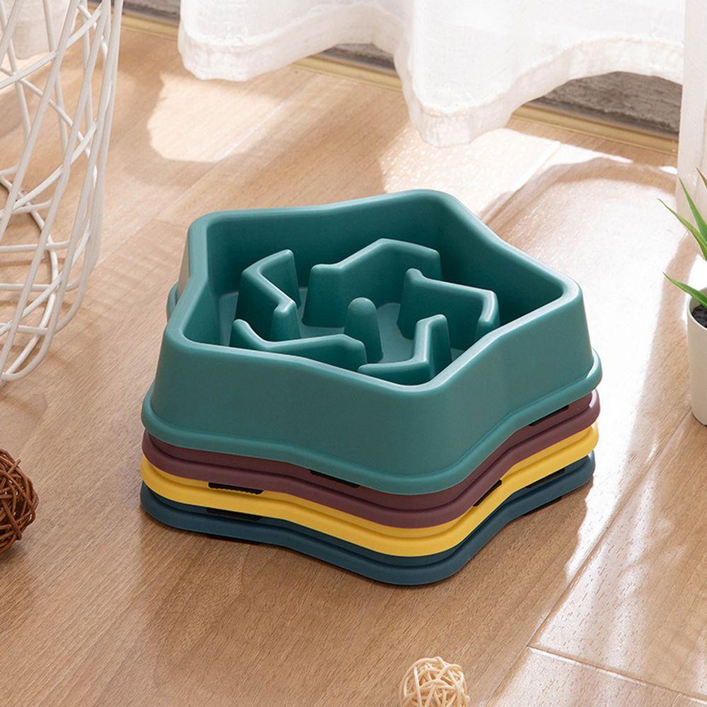 Solighter Pet Slow Food Bowl IQ Training Non-slip Mangkuk Tunggal Mangkuk Kucing/Anjing