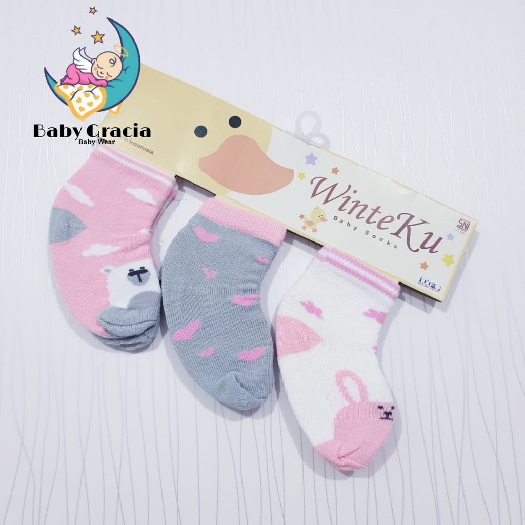 kaos kaki bayi motif lucu dan keren murah isi 3 pasang