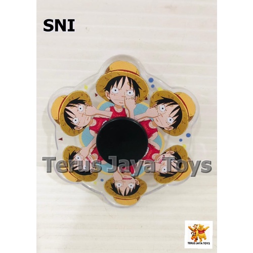 Promo Mainan Fidget Spinner Tiktok Murah 15 Karakter 3D Naruto Among Us-Spinner one piece