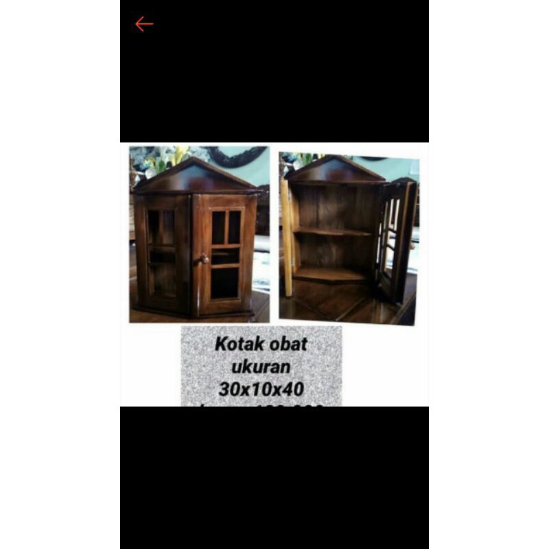 kotak obat P3K dari kayu jati