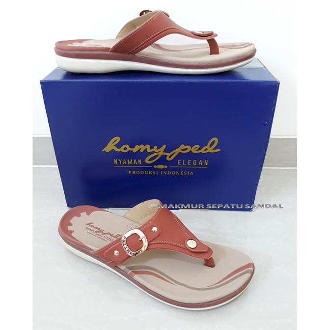Barang Berkualitas Sandal Jepit Wanita - Sendal Homyped Estella -N32 - Oranye - 36 MURAH