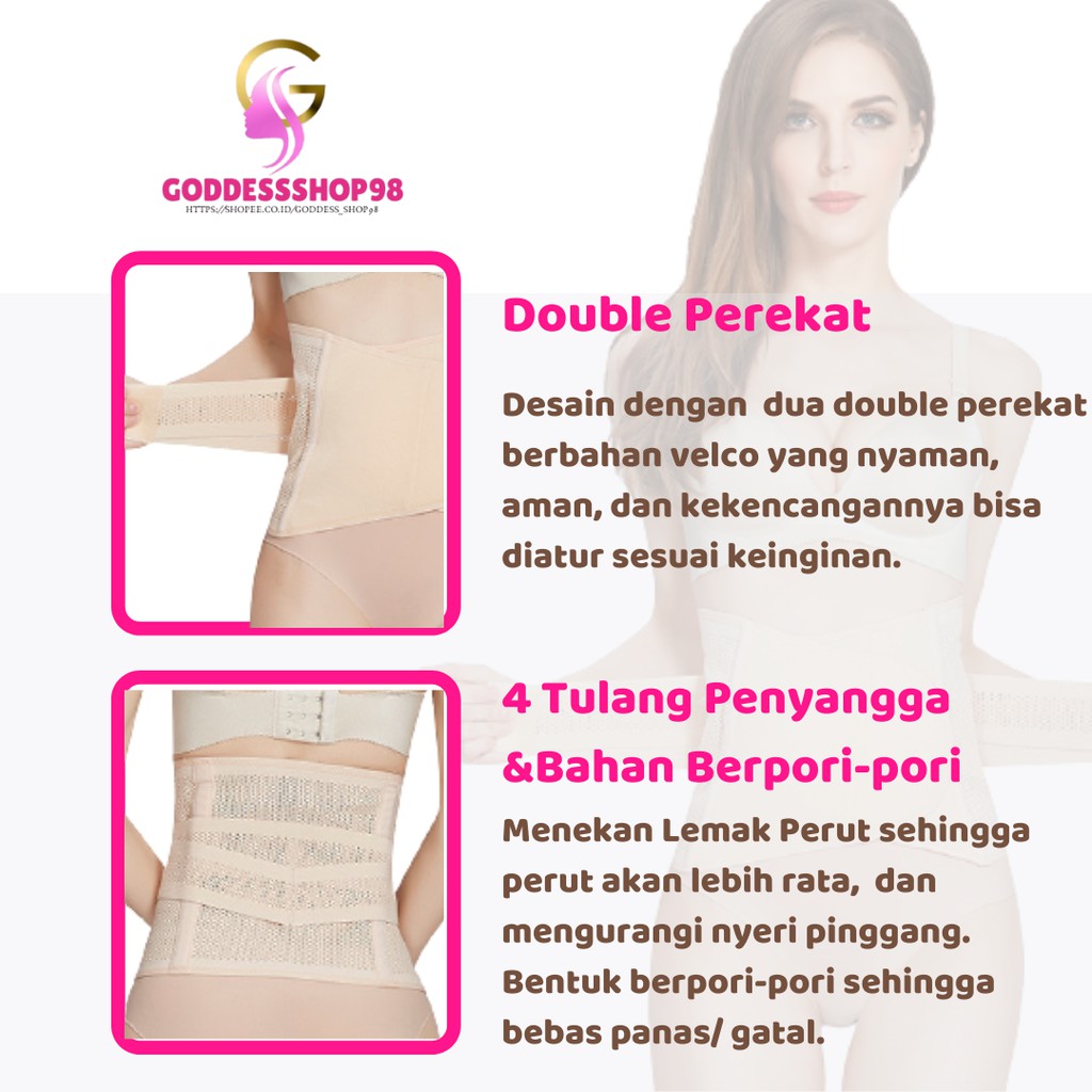 Korset Pelangsing Pengecil Perut Postpartum Adjustable Corset / Stagen Pasca Melahirkan