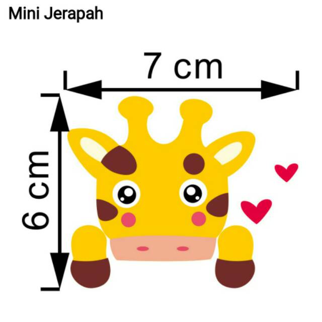 RELIZA WALL STICKER / STIKER DINDING SAKLAR MINI IMUT (KECIL) ANIMAL HEWAN JERAPAH